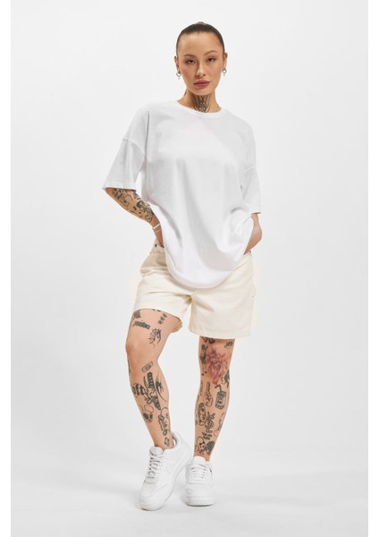 Kadın Onlmay Bisiklet Yaka Oversize Pamuk T-Shirt 15261790 Beyaz fiyatları