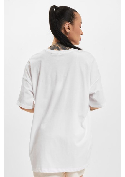 Kadın Onlmay Bisiklet Yaka Oversize Pamuk T-Shirt 15261790 Beyaz fırsatları