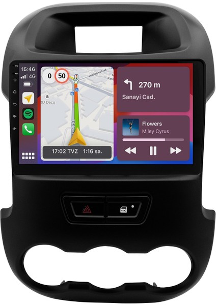 Ford Ranger (2012-2015) Android 14 Multimedya - 2 GB Ram - 32 GB Hafıza - Carplay CRV4120XP