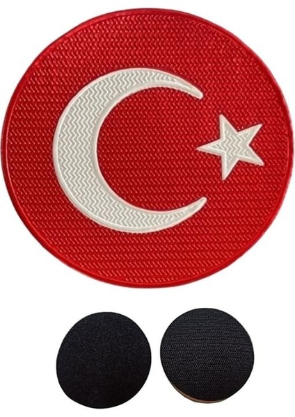 Cırtlı 3 Boyutlu Tpu Türk Bayrağı Arması