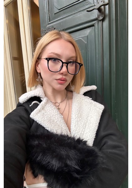 Amber Kadın Blue Block Gözlük Siyah