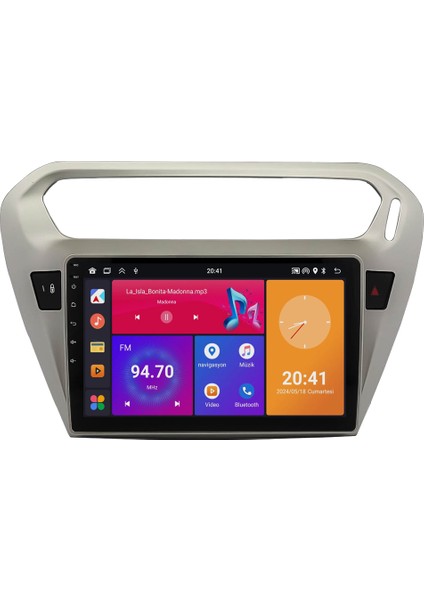 Peugeot 301 (2012-2024) Android 14 Multimedya - 2 GB Ram - 32 GB Hafıza - Carplay CRV4425XP