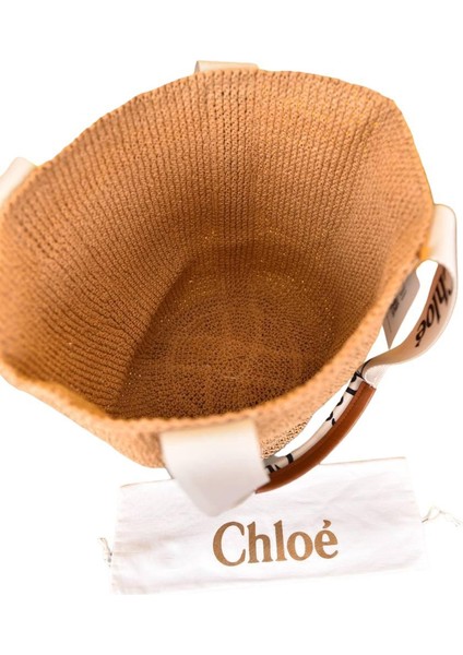 Chloe Hasır Çanta Women Chloe Woody Large LeatherPlaj Çanta