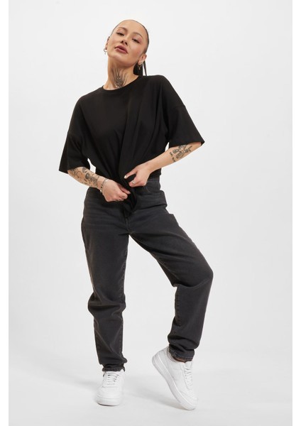 Kadın Onlmay Bisiklet Yaka Oversize Pamuk T-Shirt 15261790 Siyah fiyatları