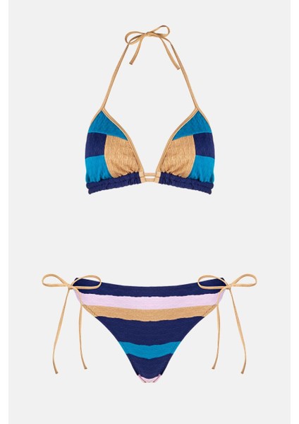 4649 Lacivert Desenli Bikini Takımı indirimleri