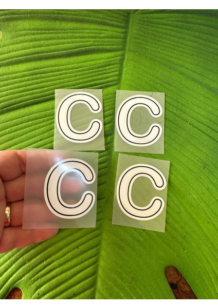 5x4 cm Ütü Ile Yapışan C Harfi Transfer Baskı Arma