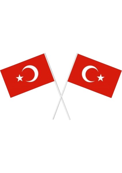 Büyük Boy Çıtalı Bayrak Türk Bayraklı Çıtalı Bayrak - 5 Adet