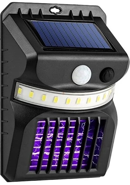 2 In 1 Uv Güneş Enerjili 11 Ledli 3 Mod Veranda-Bahçe-Çardak Solar Aydınlatma- Uv Sinek Öldürücü