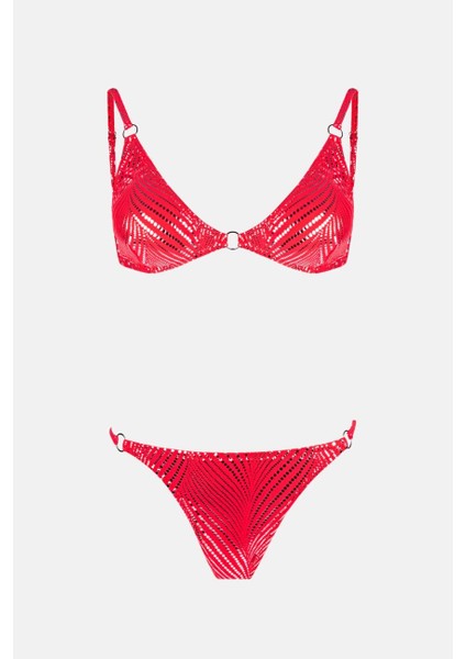 4645 Neon Kırmızı String Bikini Takımı fırsatları