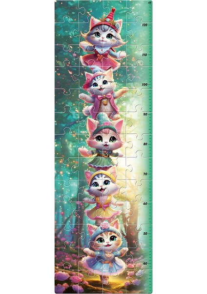 Xxl Puzzle  Eğlenceli Kediler (Dikey Puzzle) 98* 33 cm