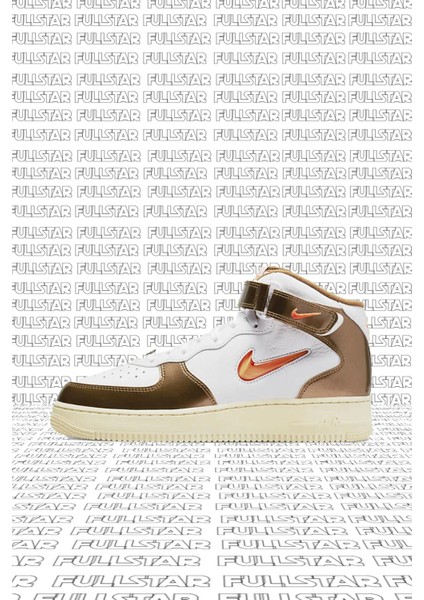 Air Force 1 Mid Qs Leather Hakiki Deri Mücevher Ale Brown Kahverengi Sneaker Ayakkabı modelleri