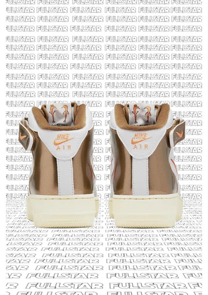 Air Force 1 Mid Qs Leather Hakiki Deri Mücevher Ale Brown Kahverengi Sneaker Ayakkabı fırsatları