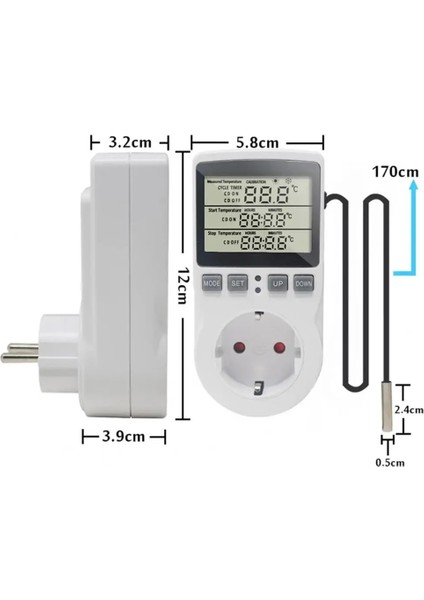 Prize Takılan Termostat Pratik Sıcaklık Kontrol Cihazı