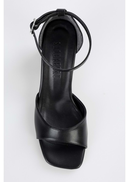 Kadın Sarge Siyah Cilt Topuklu Ayakkabı indirimleri