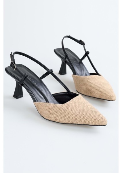 Kadın Straw Siyah Hasır Topuklu Stiletto fiyatları