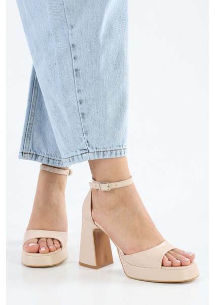 Kadın Sway Ten Cilt Platform Topuklu Ayakkabı