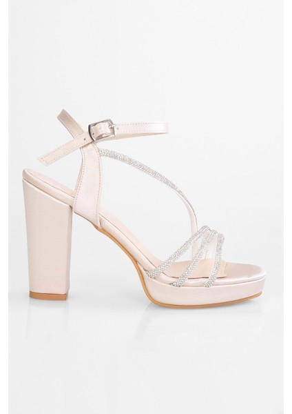 Kadın Sheila Ten Saten Taşlı Platform Topuklu Ayakkabı fiyatları