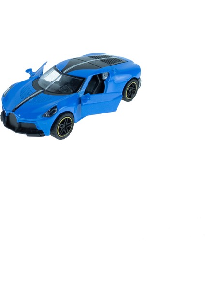 Oyuncak Metal Çek Bırak Süper Sport Araba Mavi 11 cm