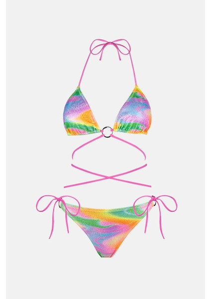 4656 Parlak Pembe Bikini Takımı