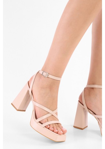 Kadın Shanty Ten Cilt Platform Topuklu Ayakkabı