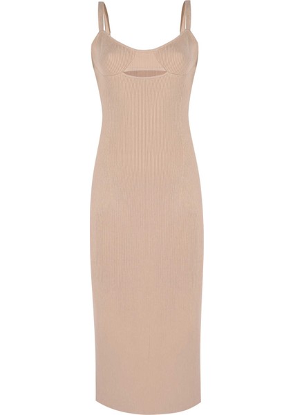 Askılı Bej Triko Elbise fırsatları