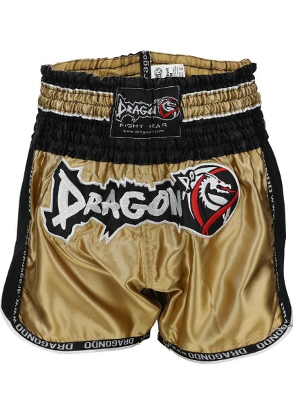 Dragondo Retro Şort Muay Thai Şort ve 3,5 Metre Boks Bandajı Set