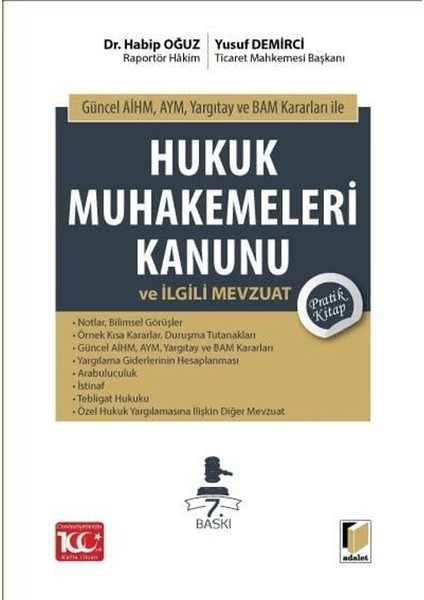 Hukuk Muhakemeleri Kanunu ve İlgili Mevzuat Pratik Kitap