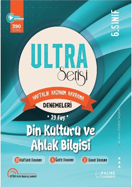 Palme Yayıncılık 6. Sınıf Ultra Serisi Din Kültürü ve Ahlak Bilgisi Denemeleri 39 Föy