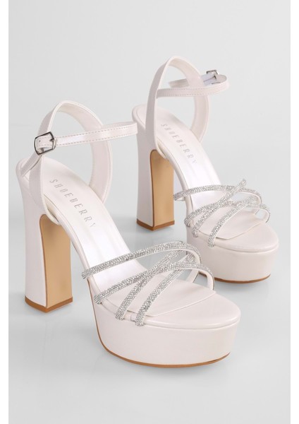 Kadın Mersea Sedef Cilt Biyeli Platform Topuklu Ayakkabı