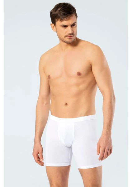 Erkek Boxer, Bel Bantlı Uzun Boxer, %95 Pamuk %5 Likralı
