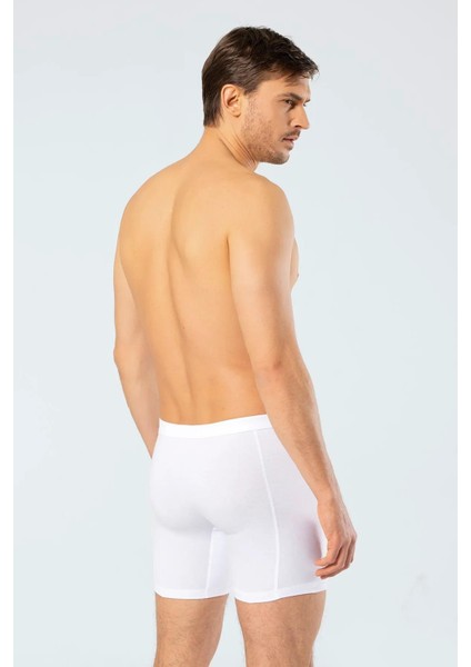 Erkek Boxer, Bel Bantlı Uzun Boxer, %95 Pamuk %5 Likralı