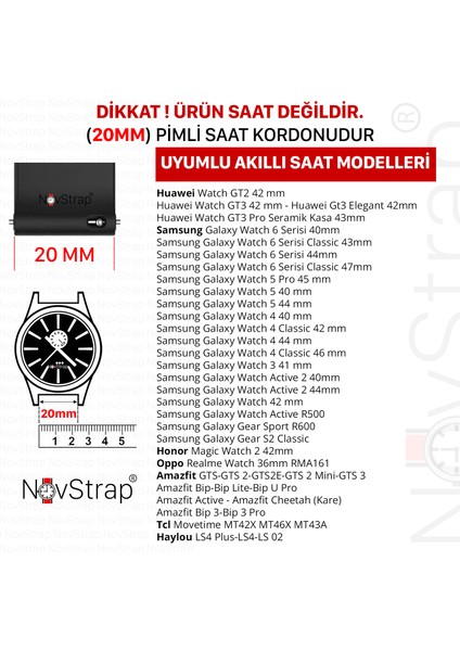 Huawei Watch Gt2-Gt3 Elegant 42MM/GT3 Pro 43MM Seramik ile Uyumlu Kordon 20MM Lansman Kumaş modelleri