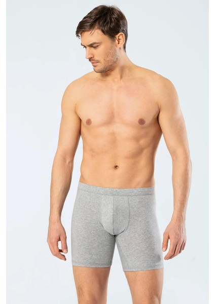 Erkek Boxer, Bel Bantlı Uzun Boxer, %95 Pamuk %5 Likralı