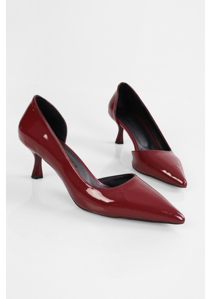 Kadın Aurna Bordo Rugan Stiletto