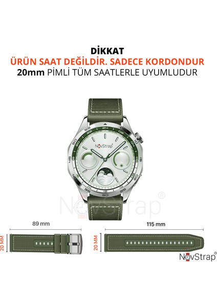 Huawei Watch Gt2-Gt3 Elegant 42MM/GT3 Pro 43MM Seramik ile Uyumlu Kordon 20MM Lansman Kumaş fiyatları