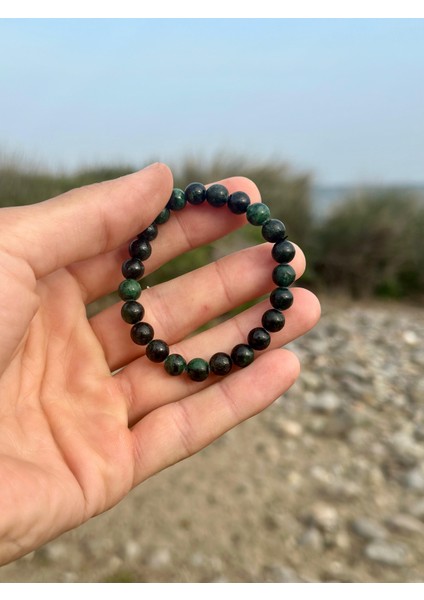 Doğaltaş 8 mm Euklorit Taşı Bileklik Aa Kalite