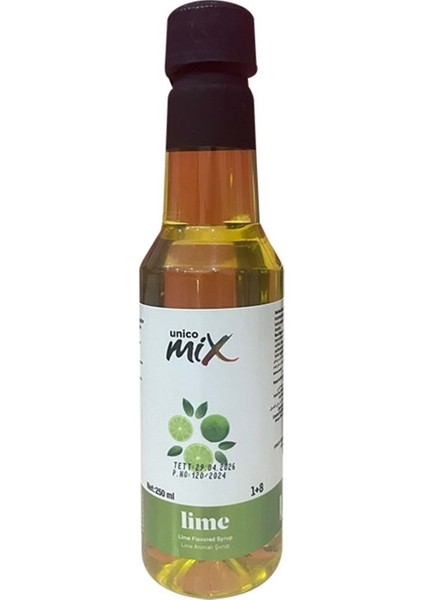 Unicomix Misket Limon Lime Şurup Pet Şişe 250 ml