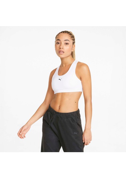 Kadın Puma White Puma Mid 4keeps Graphic Bra Pm Beyaz Kadın Antrenman Atleti