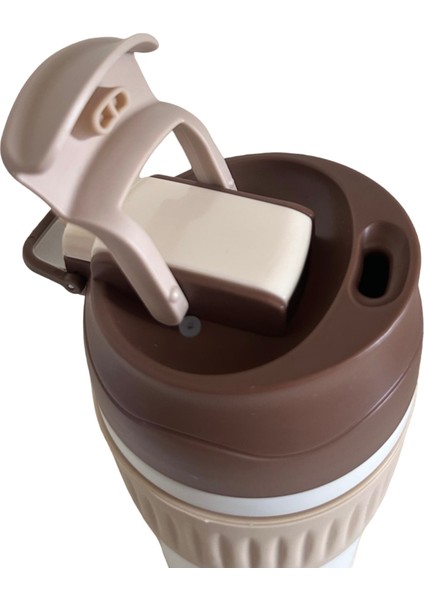 Çift Kapaklı Pipetli Yeni Seri Staınless Steel 450 ml Sıcak/soğuk Mag Bardak Termos modelleri