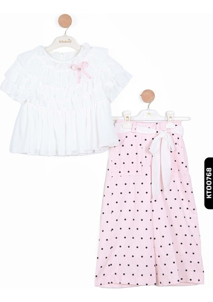Kız Pantolon Takm 4-12 Yaş 6680 Pembe