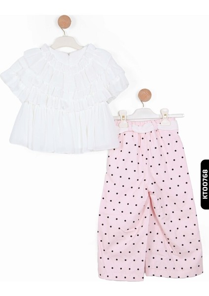 Kız Pantolon Takm 4-12 Yaş 6680 Pembe
