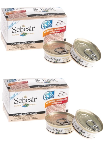 Multipack Ton ve Somonlu Kedi Konservesi 6 x 50 gr 2'li Paket