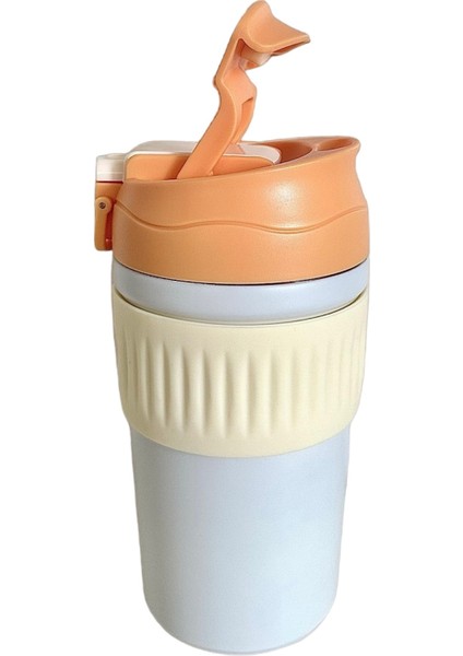 Çift Kapaklı Pipetli Yeni Seri Staınless Steel 450 ml Sıcak/soğuk Mag Bardak Termos fırsatları