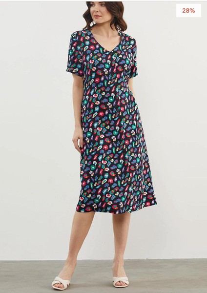 Siyah Desenli Gömlek Elbise fiyatları