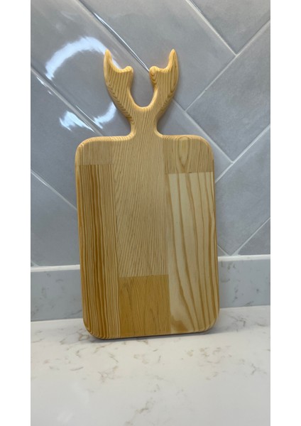 Geyikli Ahşap Sunum ve Kesme Tahtası, Dekoratif Ahşap Çam fiyatları