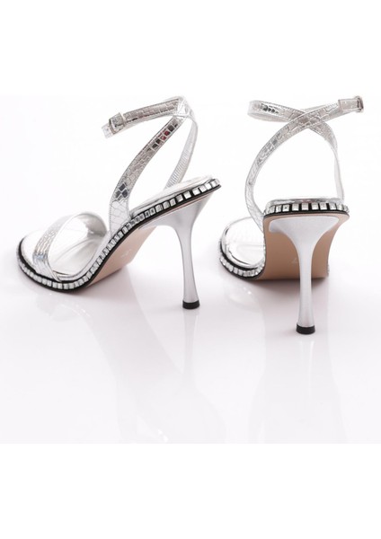 2414 Kadin Taş Işli Topuklu Abiye Ayakkabi modelleri