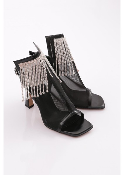 6904 Kadin Halhal Detayli Topuklu Abiye Ayakkabi fiyatları