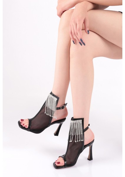 6904 Kadin Halhal Detayli Topuklu Abiye Ayakkabi indirimleri