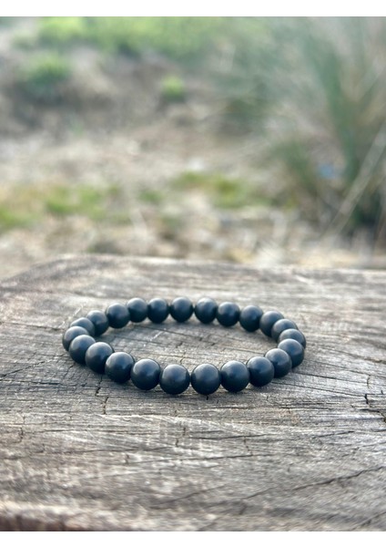 Doğaltaş 8 mm Shungite Taşı Bileklik Aaa Kalite modelleri