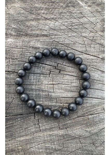 Doğaltaş 8 mm Shungite Taşı Bileklik Aaa Kalite fırsatları